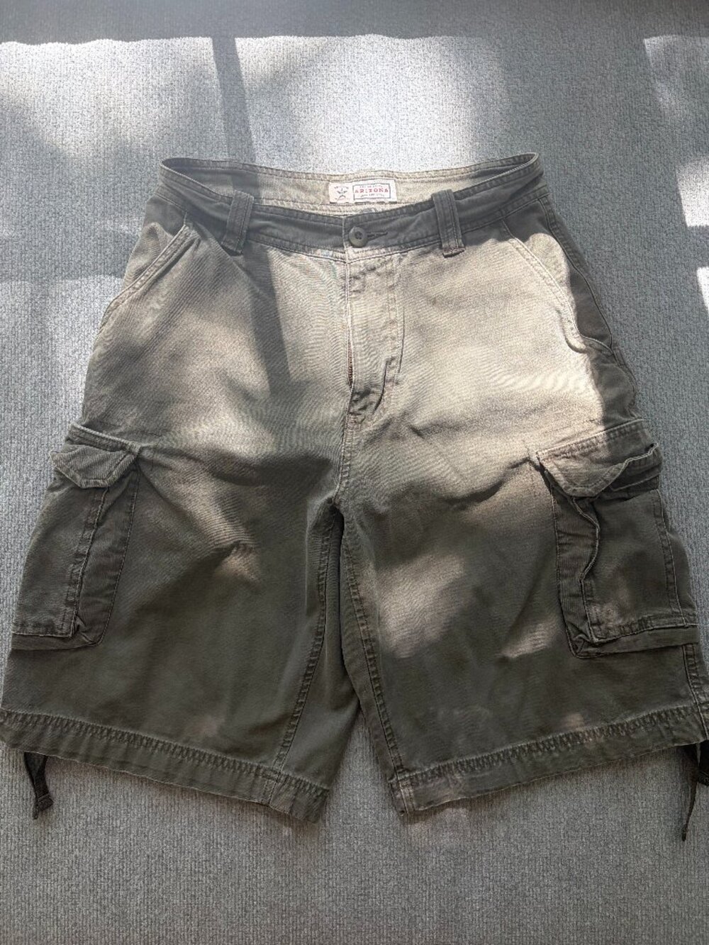 Green/Gray Baggy Cargo Shorts